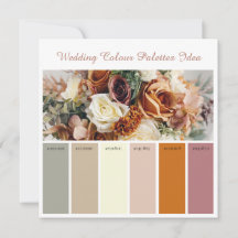 Idée de Cartes de Palettes de Couleurs de Mariage