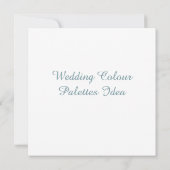 Idée de Cartes de Palettes de Couleurs de Mariage (Dos)