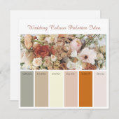 Idée de Cartes de Palettes de Couleurs de Mariage (Devant / Derrière)