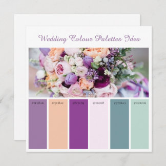 Idée de Cartes de Palettes de Couleurs de Mariage