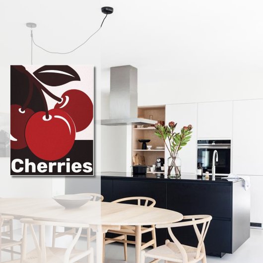 Idée de décoration murale de cuisine rouge, noir e