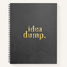 Idee Dump Zwart & Goud Notitieboek voor Creatieven