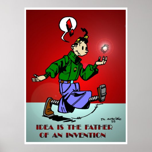 Idee is de vader van een uitvinding poster (Voorkant)