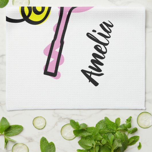 Idée mignonne de cadeau de serviette de cuisine (Plié)