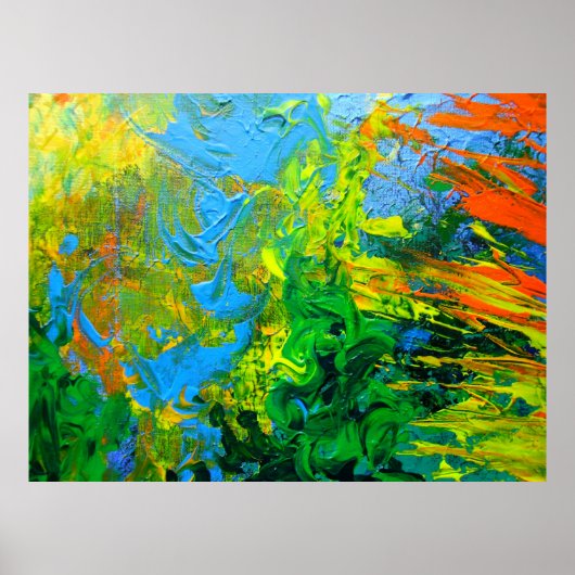 Idée Moderne peinture Abstraite Poster Imprimer Ja (Devant)