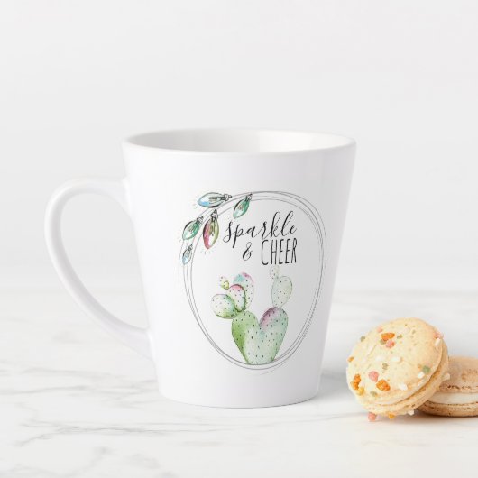 Idée Père Noël secrète de Cactus Mug à l'aquarelle (En situation)