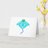 Idee van de Gift van het Tattoo van Batoidea van Kaart (Gele Bloem)