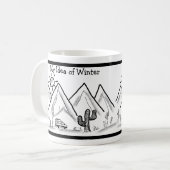 Idee van de winter koffiemok (Voorkant links)