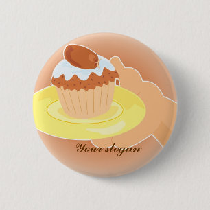 idee van delen / liefdadigheid 1 ronde button 5,7 cm