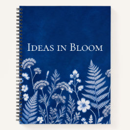 Ideeën in Bloei Blauwe Botanische Notitieboek