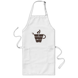 Ideeën komen na koffie – Trendy Verticaal  Lang Schort