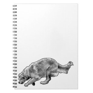 Ideeën met een gespikkelde renner notitieboek