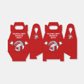 Ideeën van de rode, witte, volleybalpartij, Volley Bedankdoosjes (Uitgevouwen)