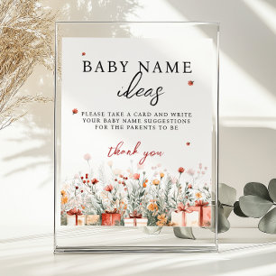 Ideeën voor babynamen Merry Little Baby Shower Gam Poster