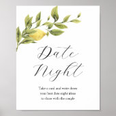 Ideeën voor date night Bruids-shower bord Poster (Voorkant)