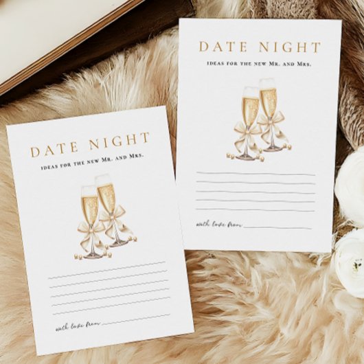 Ideeën voor date night bruidsdouche-spel Prosecco Briefpapier