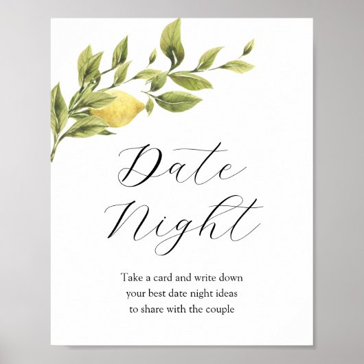 Ideeën voor date night Bruidsmeisjes Borrel Bord Poster (Voorkant)