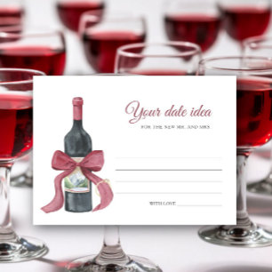 Ideeën voor een date night voor de bruidsuitnodigi informatiekaartje