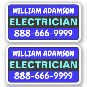 Ideeën voor elektriciensadvertenties - Contacteer Sticker