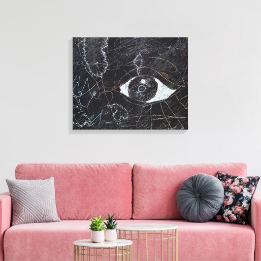 Idees Blanches et Tableaux Noirs 2 detail Canvas (Insitu (Woonkamer))