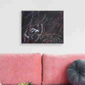 Idees Blanches et Tableaux Noirs 3 detail Canvas Afdruk (Insitu (Woonkamer))