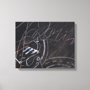 Idees Blanches et Tableaux Noirs 3 detail Canvas Afdruk