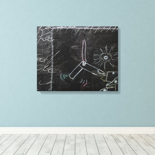 Idees Blanches & Tableaux Noirs 1 en4pieces Toile (Insitu (Plancher de Bois))