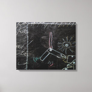 Idees Blanches & Tableaux Noirs 1 in4pieces Canvas Afdruk