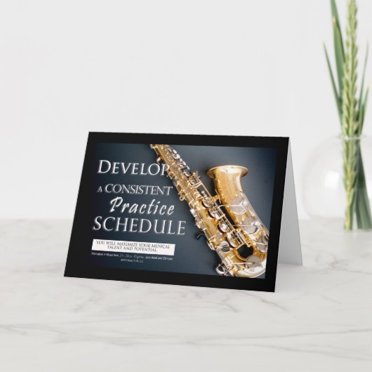 Idées de cadeaux pour saxophone – Cartes de cours  (Devant)