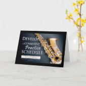 Idées de cadeaux pour saxophone - Cartes de leçon (Fleur jaune)