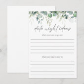 Idées de soirée en amoureux Faire-part de Baby Sho (Devant / Derrière)