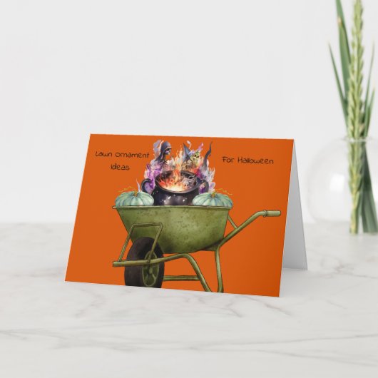 Idées d'ornement de pelouse pour la carte Hallowee (Devant)
