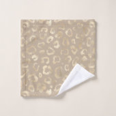 Idées sauvages Glam Leopard Spots Taupe ID1160 (Gant de toilette)