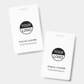 Identifiant d'entreprise | Badge employé à logo pe (Avant & arrière)