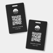 Identifiant d'entreprise | Badge employé QR (Avant & arrière)