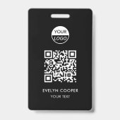 Identifiant d'entreprise | Badge employé QR (Arrière)