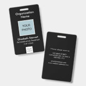 Identifiant photo et badge de logo personnalisé de (Front & Back)