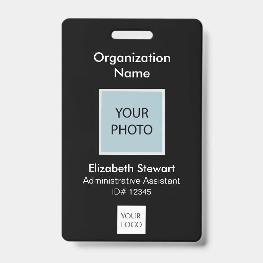 Identifiant photo et badge de logo personnalisé de (Front)