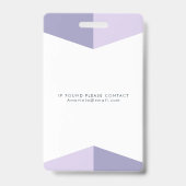 Identifiant photo Médicale Badge plastique (Back)