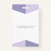 Identifiant photo Médicale Badge plastique (Dos)