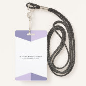 Identifiant photo Médicale Badge plastique (Derrière avec lanière)