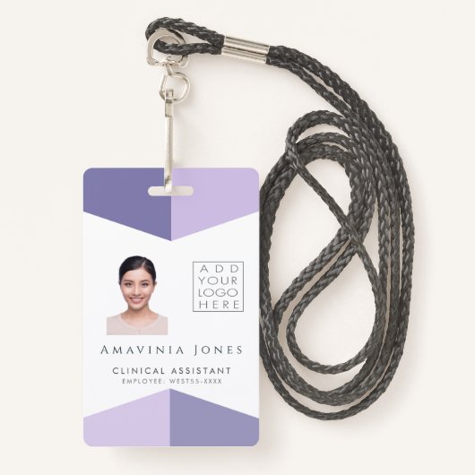 Identifiant photo Médicale Badge plastique (Devant avec lanière)