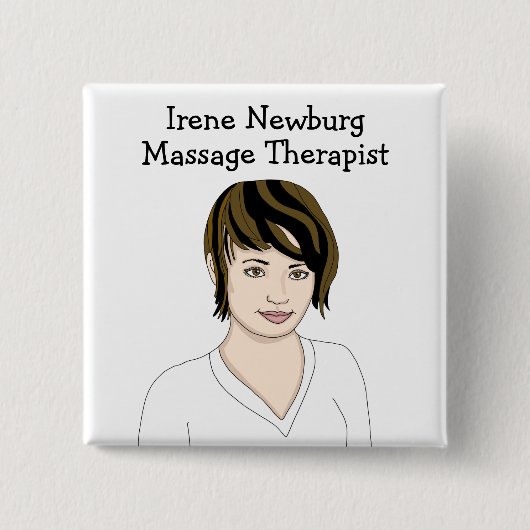 Identificatie van gepersonaliseerde massagetherapi vierkante button 5,1 cm (Voorkant)