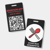 identificatiebadge badge (Voor- en achterkant)