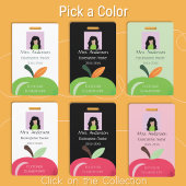 Identificatiebadge met foto voor docent Rood Appel Badge