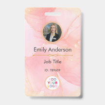 Identificatiebadge met logo voor zakelijke werknem