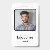 Identificatiecode LOGO werknemer op maat Badge (Achterkant)