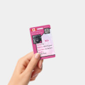 Identificatiekaart Diensthond Roze Verticaal Badge (Handheld)