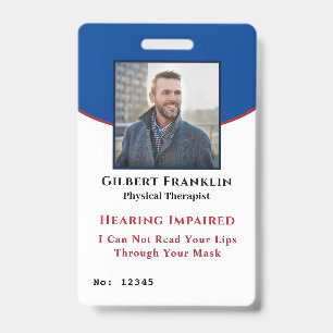 Identificatiekaart met foto voor werknemers met ee badge