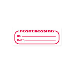Identificatienummer postkruising en datumblanco in  zelfinktende stempel